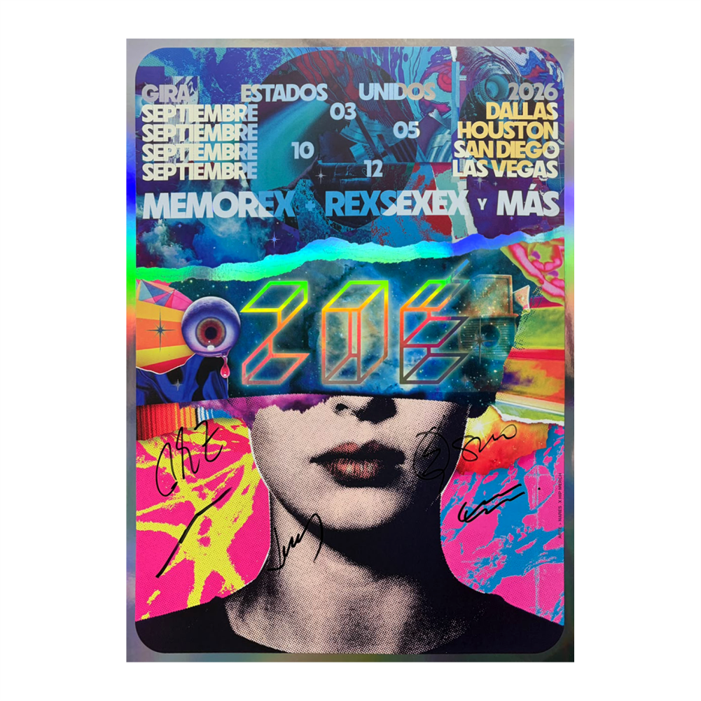 SERIGRAFÍA – ZOÉ – MEMOREX + REXSEXEX Y MAS-USA-2026 FIRMADA