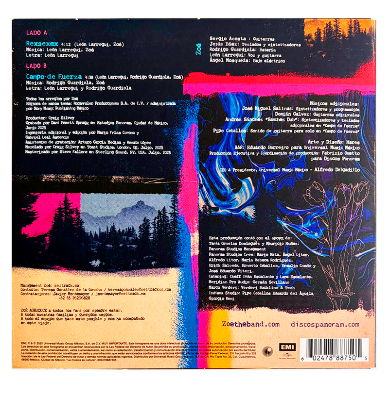 REXSEXEX 7" VINYL - ZOÉ - FIRMADO
