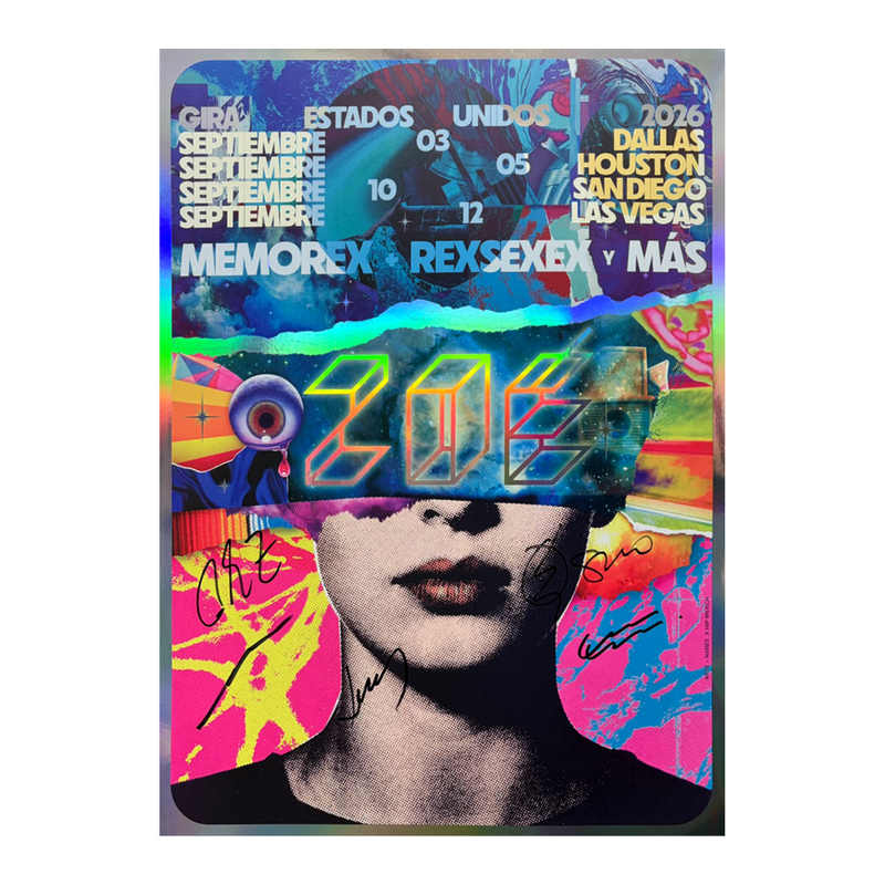 SERIGRAFÍA – ZOÉ – MEMOREX + REXSEXEX Y MAS-USA-2026 FIRMADA