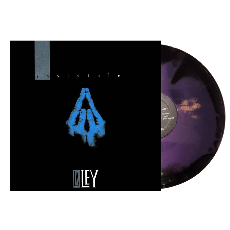 Maqueta digital en alta definición que detalla el empaque completo: la funda abierta (gatefold) y los dos discos de vinilo Black y Purple Marbled de La Ley.