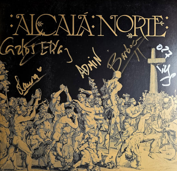 Disco de vinilo Alcalá Norte firmado por la banda mercancía original en USA HipMerch