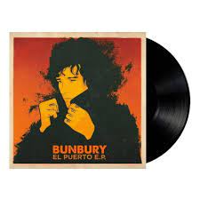 Imagen del vinilo El Puerto E.P. de Enrique Bunbury que muestra la carátula frontal oficial junto con el disco de vinilo negro clásico expuesto.
