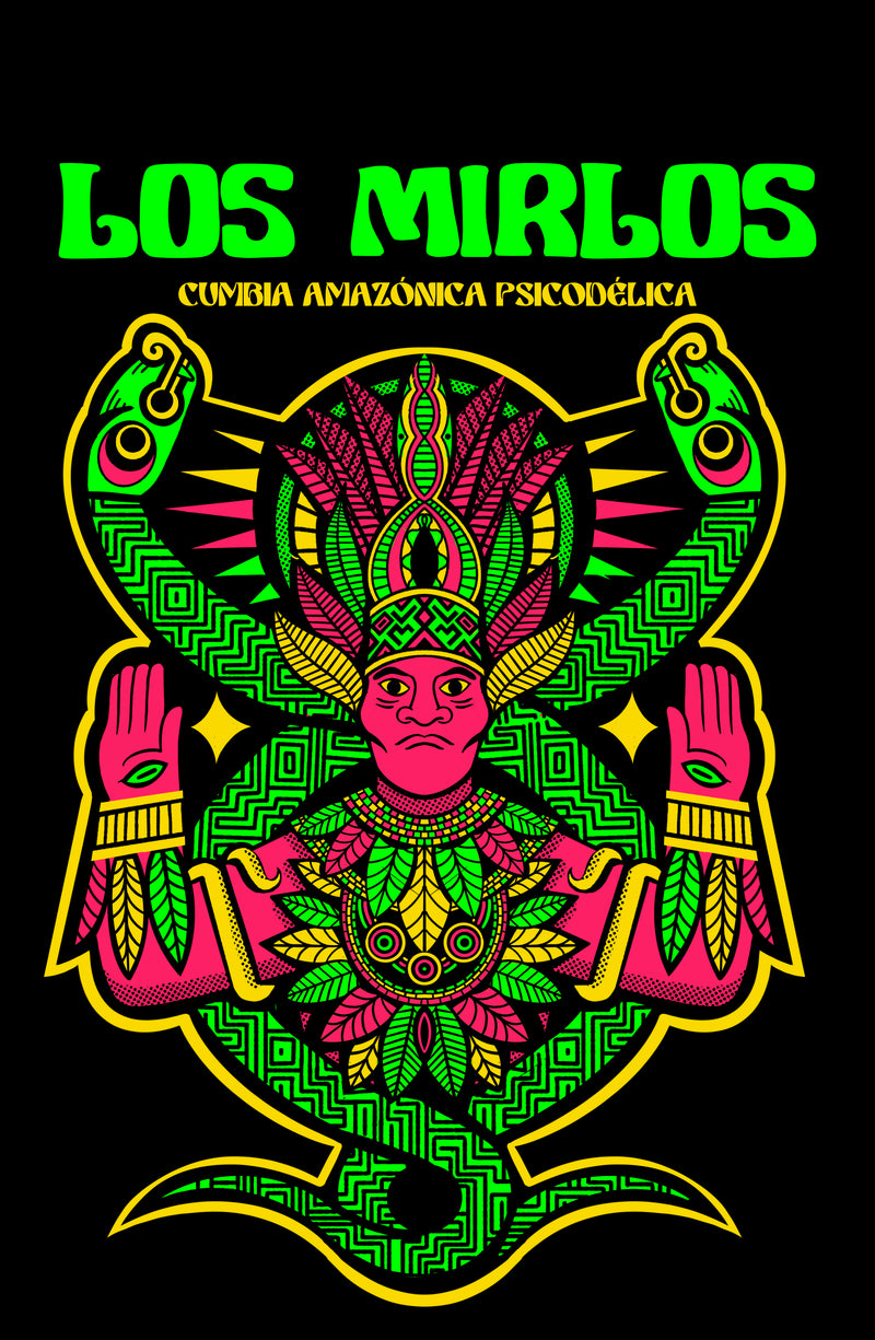 Playera Negra de Los Mirlos