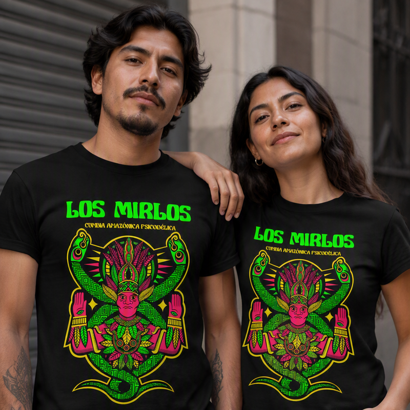 Playera Negra de Los Mirlos