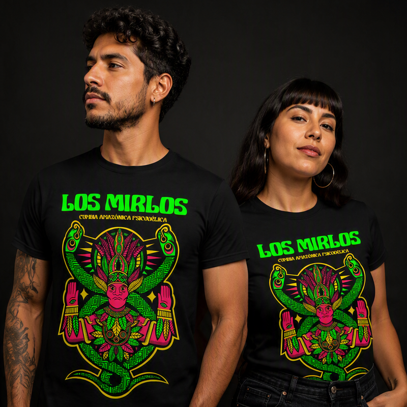 Playera Negra de Los Mirlos