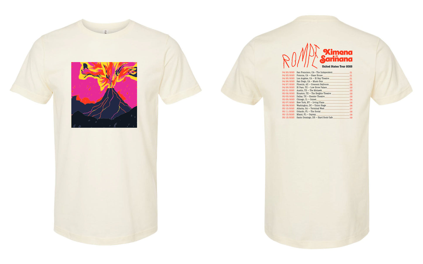 Playera Ximena Sariñana -  ROMPE US TOUR 2025