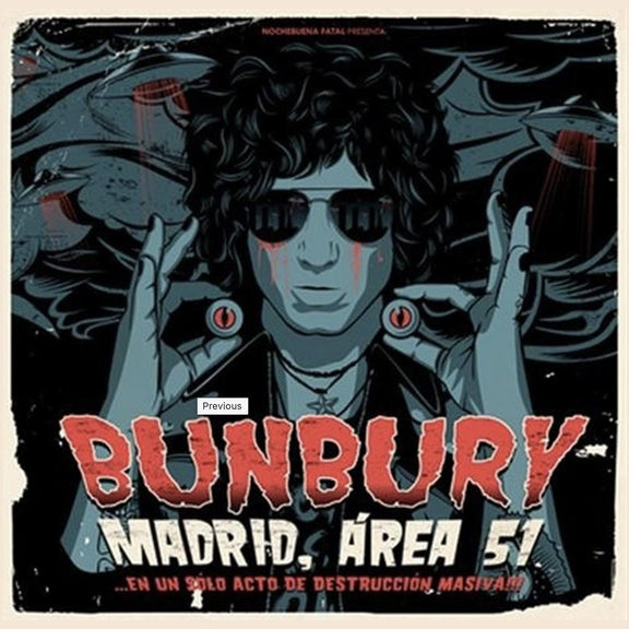 Portada oficial del concierto en vivo 'Madrid, Área 51' de Enrique Bunbury.