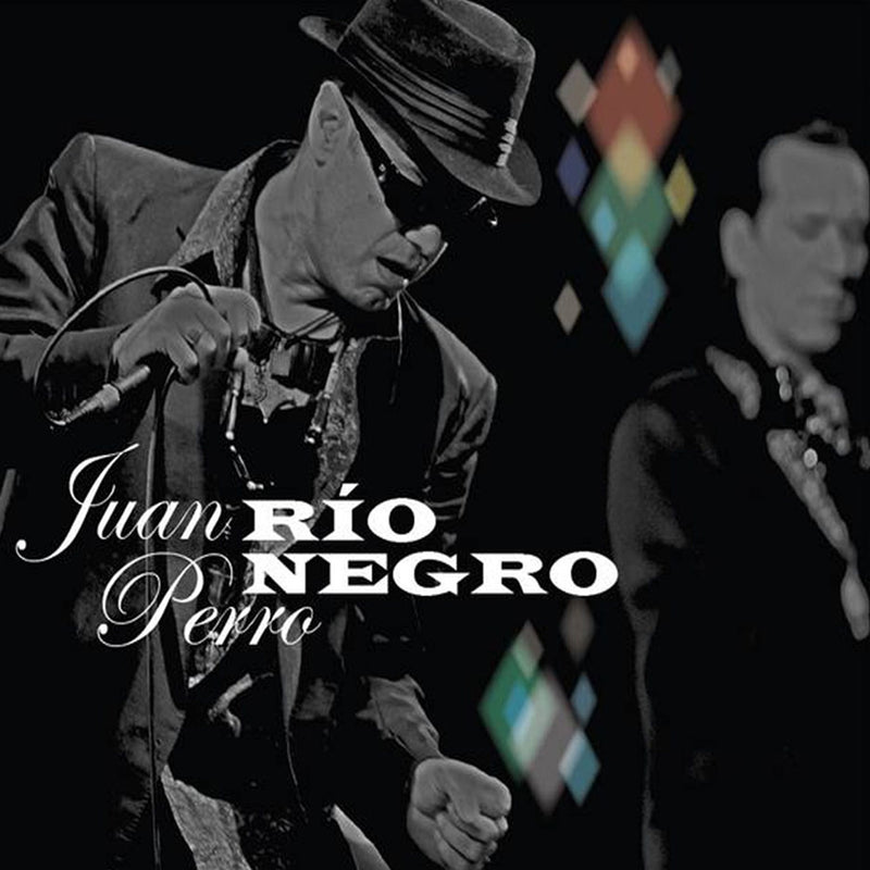 Maqueta digital que muestra la edición oficial del álbum Río Negro de Juan Perro, detallando el diseño gráfico del empaque y el arte visual de colección.