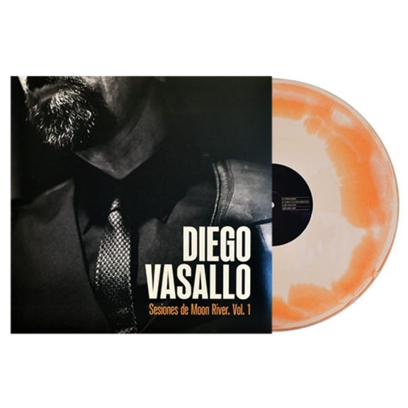 Fotografía del vinilo de color oficial del álbum Sesiones de Moon River Vol. 1 de Diego Vasallo, pieza de edición importada.
