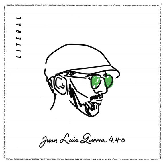 Arte de la portada oficial del álbum Literal de Juan Luis Guerra 4.40 para su edición limitada en formato de disco de vinilo.
