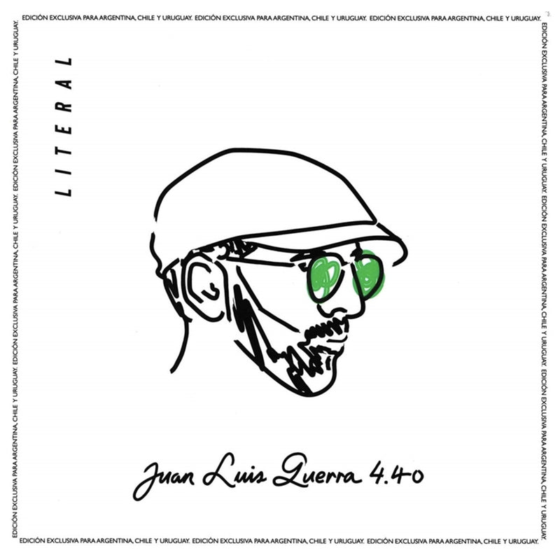 Arte de la portada oficial del álbum Literal de Juan Luis Guerra 4.40 para su edición limitada en formato de disco de vinilo.