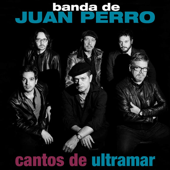 Fotografía de la portada oficial de la edición en formato de disco de vinilo importado del álbum Cantos De Ultramar de la Banda de Juan Perro.