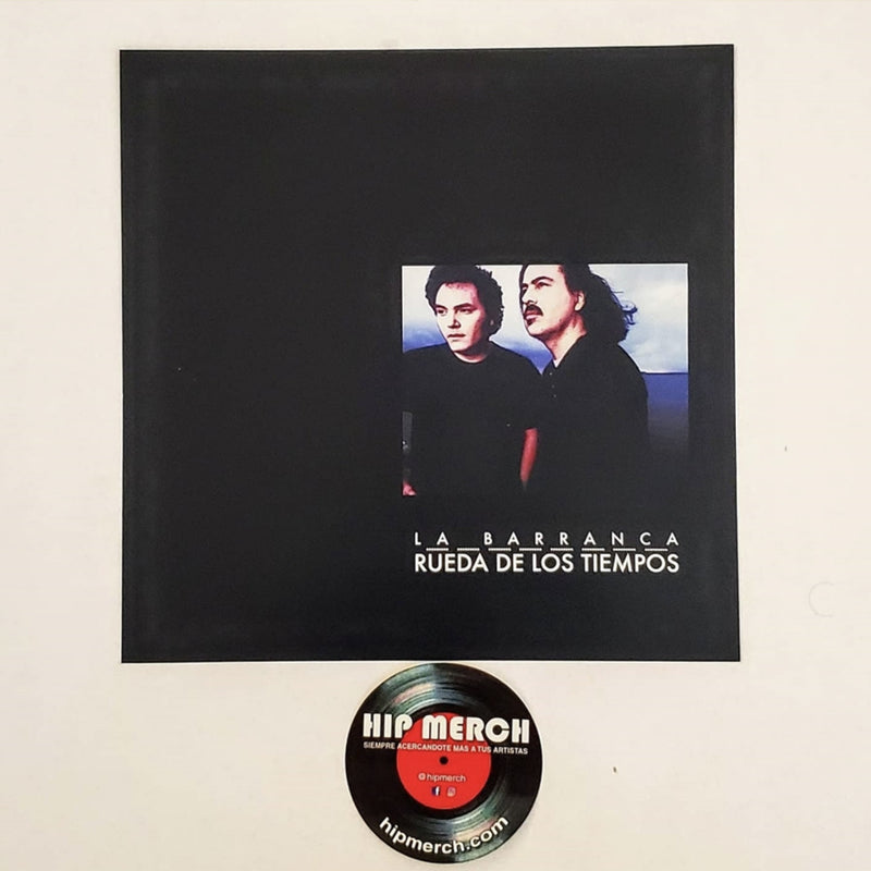 Fotografía del inserto interior del vinilo Rueda De Los Tiempos de La Barranca que muestra un retrato impreso de los integrantes del grupo.